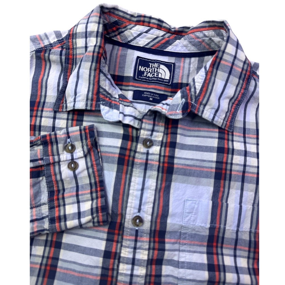 The North Face Mens Plaid Button Down Shirt Long Sleeve Casual Top size Medium